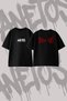 Doja Cat_3 Design Back Printed Cotton Black Oversize T-Shirt