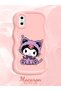 iPhone XS Compatible Case Camera Protector Pink Silicone Couple Phone Case Kuromi Pattern - 2