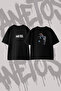 Megan Thee Stallion_6 Design Back Printed Cotton Black Oversize T-Shirt