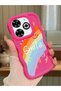 Infinix Smart 8 Plus Compatible Case Camera Protector Red Silicone Couple Phone Case Cover Rainbow Pattern