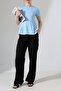 Women's Sandy Crew Neck Short Sleeve Peplum Blouse - 3