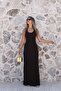 Bitter Brown Lace Halter Neck Dress