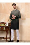 Mens Dual Tone Thread Work Viscose Rayon Kurta Set