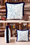 Sea Coral Design Fringed Pillowcase-Ocean-Inspired Blue Navy Tassel Throw Pillow Cover - 7