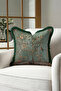 Exotic Bird Pomegranate Tree Vintage Fringe Pillowcase-Artistic Botanical Black Tassel Throw Pillow Cover - 3
