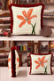 Floral Patterned Elegant Botanical Fringe Pillowcase-Artistic Floral Cream Burgundy Tassel Throw Pillow Cover