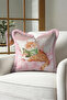 Cat Romantic Fairytale Fringed Pillowcase-Cute Pet Bohemian Orange Pink Tassel Throw Pillow Cover - 7