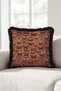 Vintage Butterfly Design Fringed Pillowcase - Naturalist Tile Black Tassel Throw Pillow Cover - 4