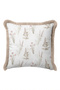 Floral Romantic Botanical Fringed Pillowcase - Pastel Floral Powder Mink Tassel Throw Pillow Cover - 3
