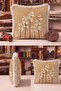 Elegant Fringed Pillowcase with Floral Pattern - Botanical Bohemian Beige Ecru Mink Tassel Throw Pillow Cover