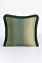Luxurious Gradient Fringed Pillowcase - Elegant Gradient Bohemian Green Cream Black Tassel Throw Pillow Cover