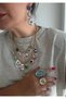 Zr Model Swinging Enamel Charms Set of 2 Necklaces - 3