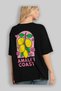 Amalfi Coast Black Oversize Country City Back Printed Unisex T-Shirt 100% Cotton Premium - 4