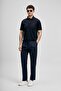 1111903641 Malrıc Smart Men's Chino Pants Slim Fit Men's Trousers Dark Blue - 4