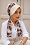 Ecru Batik Scarf Hat Bonnet - 3