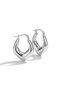 Gold Geometric Curved Hoop Earrings – Modern Women's Earrings - 4