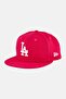 x MLB Men Los Angeles Dodgers Fitted Cap, Bright Pink