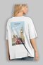 London England 2 White Oversize Country City Back Printed Unisex T-Shirt 100% Cotton Premium - 3