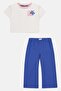 Kids Girl 2 Pieces Graphic Print Top And Bottom Set, Multicolor - 2
