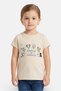 Toddlers Girl Mickey And Friends Short Sleeve Top, Beige