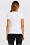Women's White Lycra Single Jersey Slim Fit T-Shirt-D232 - 3