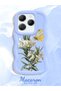 Infinix Hot 40 Compatible Case Camera Protector Blue Silicone Couple Phone Case Butterfly Pattern - 2