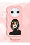 Redmi A3 Pro Compatible Case Camera Protector Pink Silicone Couple Phone Case Girl Pattern - 2