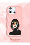 Redmi 12C Compatible Case Camera Protector Pink Silicone Couple Phone Case Girl Pattern - 2