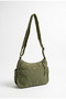 Women's Multi-Compartment Long Cross Strap Clinker Waterproof Fabric Shoulder Bag - 3