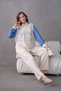 Women's Embroidered Linen Shirt Top and Bottom Set - 7