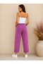 Women's Original Italian Full-Ligral Elastic Waist Pullover Detailed Tie-Up Trousers 38-44 - 2
