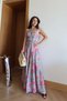 Floral Pattern Dress with Sewing Detail - 2