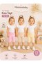 Floral Detailed Pastel Color Baby Girl Cotton Short Leggings Set of 3
