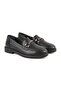 Women's Loafer Daily Comfortable Shoes Black Leather Lightweight Thermo Sole with Metal Accessories L04.702 - 3