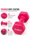 Vinyl Dumbbell 4 KG Pair – Anti-Slip Vinyl Coated Hand Weights for Home Gym, Strength Training & Fitness – Pack of 2 - 4