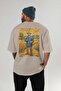 Vincent Van Gogh Oversize Back Printed Beige T-Shirt Unisex 100% Cotton Premium Design Streetwear - 4