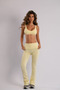 Seamless Folded Waist Fold over Flare Burgundy Spanish Leggings