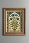 Blue Floral Composition - Vintage Patterned Painting - Thick Model