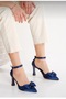 Bow Detailed Satin Material Evening Dress Women Shoes - 2