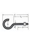 Glb-Stl41414 Open Metric Hook M4 - 100 Pieces - 2