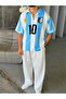 Argentina 10 Patterned Dubble Hürrem Fabric Oversize Shirt - 6