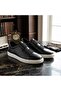 Black Double Elastic Large Size Sneakers - 8