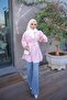 Pink Hidden Button Belt Detailed Shirt - 3