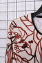 Women's Plus Size Lycra Crew Neck Patterned Three Quarter Sleeve Mom T-Shirt Combed Cotton Blouse - 5