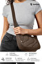 Terra Puffy Series T34 3.5L Brown Hand and Shoulder Bag - T34S1Y1
