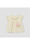 Round Neck Short Sleeves Top and Shorts Set with Floral Appique - 3