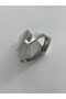 Special Series Hexagonal Design Silver Handcuff Bracelet - 4