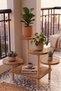 Wooden Flower Pot Stand Decorative Garden Furniture Flower Pot Base Square