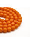 Afghani Muski Rosary 99 Beads 7.5mm Vibrant Orange Prayer Beads Tasbih Yellow Braided Tassel - 5