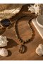 Natural Stone Agate and Onyx Stone Traces of Life Design Women's Necklace - 2